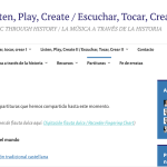 Instrumentaciones en la web "Listen, Play and Create"